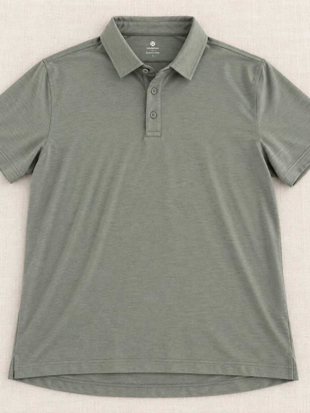 Lululemon Evolution Polo Men’s Medium Green Gray Performance Golf Shirt